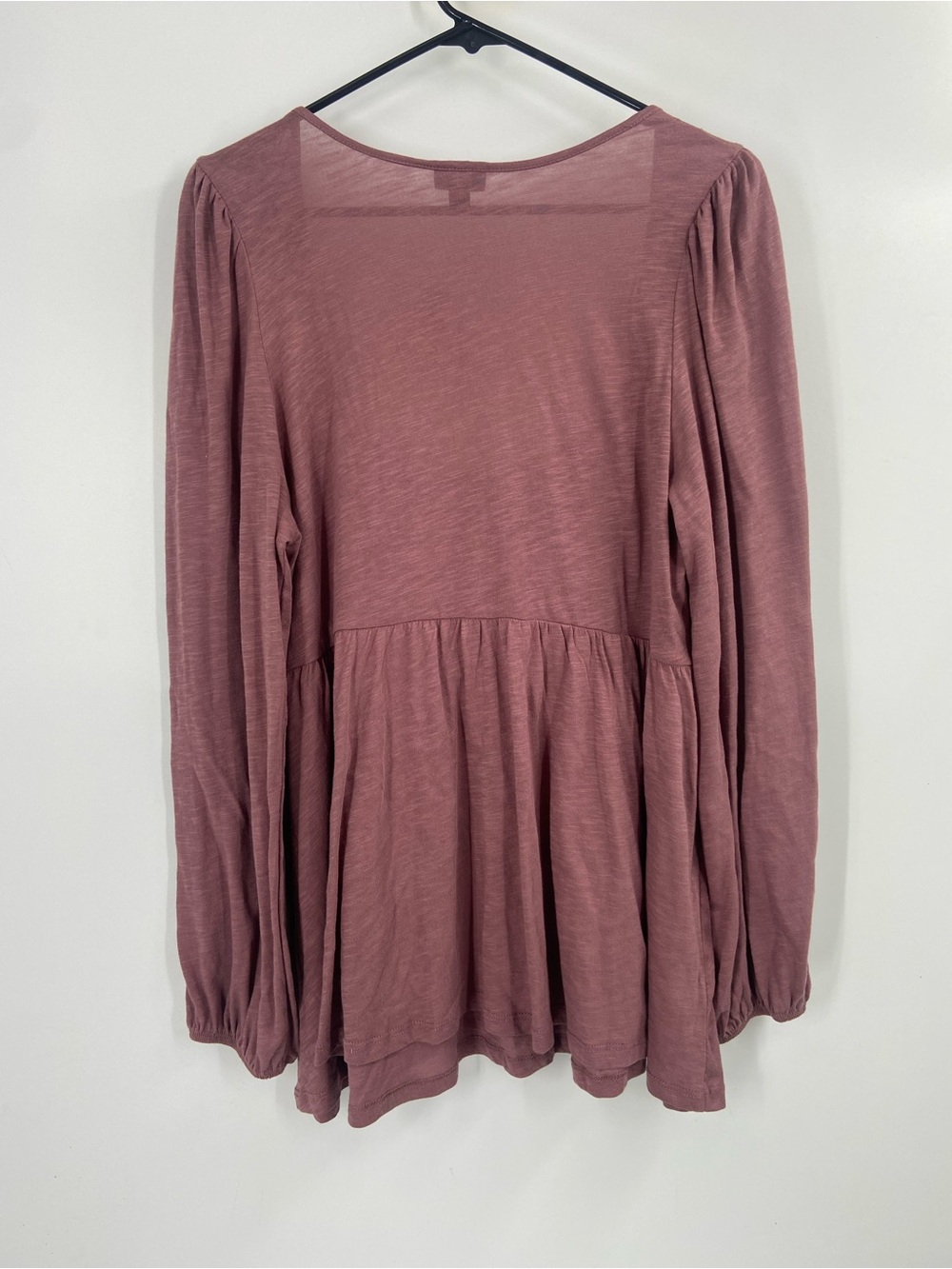 NWT Torrid Cotton Modal Slub Square Neck Pintuck Long Sleeve Top Rose Taupe 00 - Picture 7 of 8